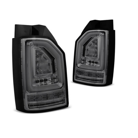 Smoked LED BAR Tail Lights with Dynamic Turn Signals for VW T6 Hatchback