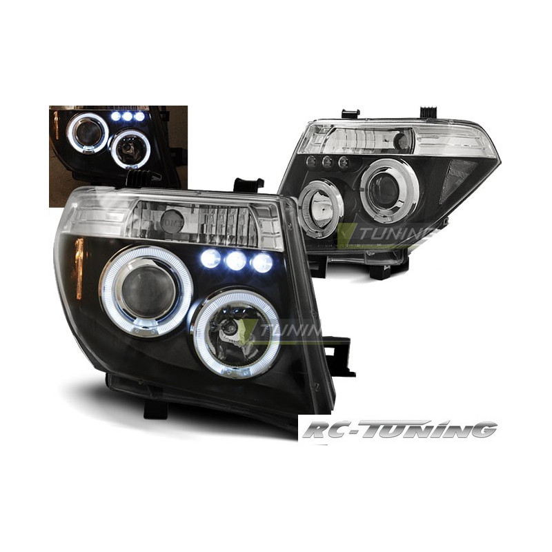 Angel Eyes Scheinwerfer Nissan Navara D40/Pathfinder 05-10 Schwarz LPNI06