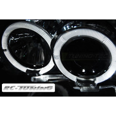 Black Angel Eyes Front Headlights Nissan Frontier US Version 01-04