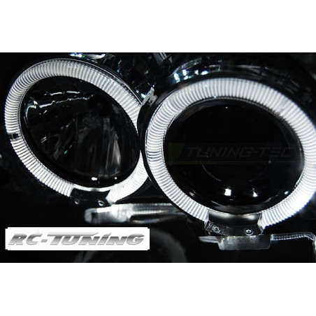 Black Angel Eyes Front Headlights Nissan Frontier US Version 01-04