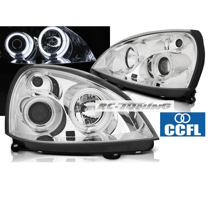 Angel Eyes CCFL Chrom-Frontscheinwerfer für Renault Clio 2 LPRE33