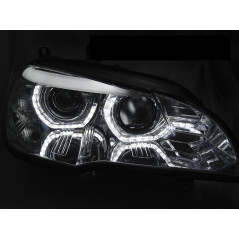 Phares avant LED pour BMW X5 E70 07-10 AE/DRL/AFS HID Xénon, chrome
