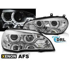 Phares avant LED pour BMW X5 E70 07-10 AE/DRL/AFS HID Xénon