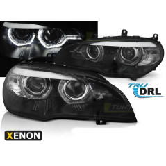 Phares avant LED pour BMW X5 E70 07-10 AE/DRL/AFS HID Xénon