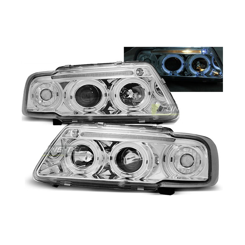 Angel Eyes Frontscheinwerfer Audi A3 8L 09.00-05.03 Chrom LPAU16