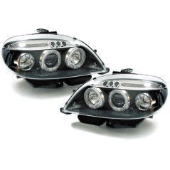 Black Angel Eyes Front Headlights for Citroen Saxo 99