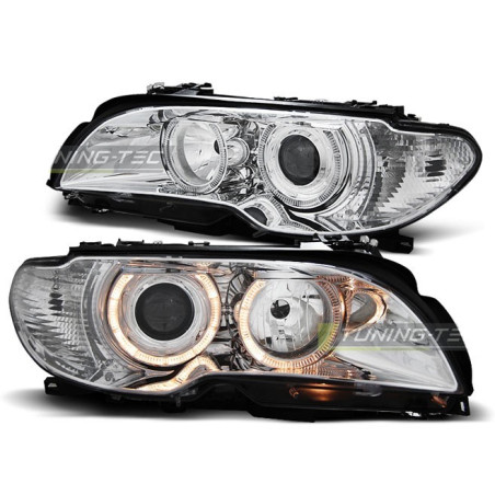 Angel Eyes Front Headlights BMW Serie 3 E46 Cpé/Cab 04.03-06 Chrome LPBM83 LPBM83 299,90 €