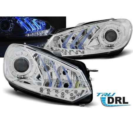 Front Headlights TRU/DRL Volkswagen Golf 6 10.08-12 Chrome LPVWG6 LPVWG6 219,90 €