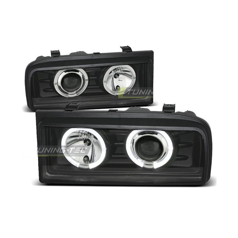 Angel Eyes Frontscheinwerfer Volkswagen Corrado 88-95 Schwarz LPVW36