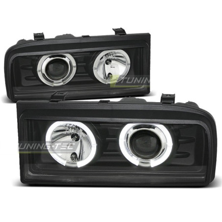 Phares Avant Angel Eyes Volkswagen Corrado 88-95 Noir Phares avant