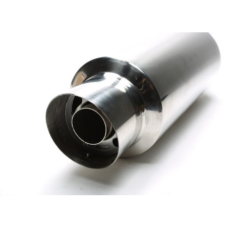 Universal stainless steel sports rear silencer 100 x 45 mm