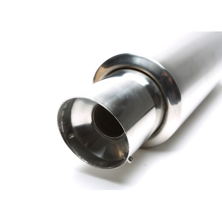 Universal stainless steel sports rear silencer 100 x 45 mm