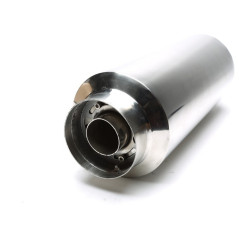 Universal stainless steel sports rear silencer 100 x 45 mm