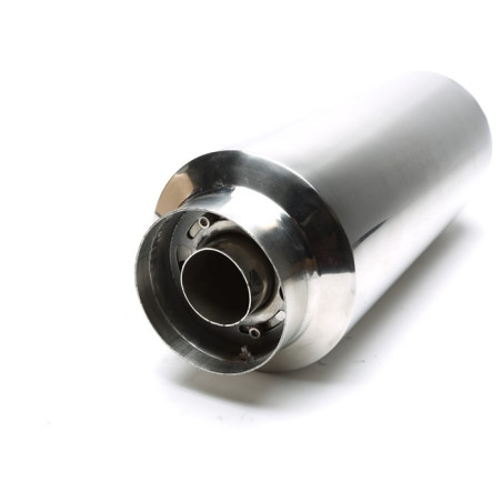 Universal stainless steel sports rear silencer 100 x 45 mm