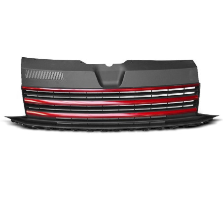 Schwarz/roter Kühlergrill für VW T6 GRVW29