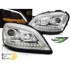 Phares Avant LED pour Mercedes W164 Classe M 05-07 Chrome