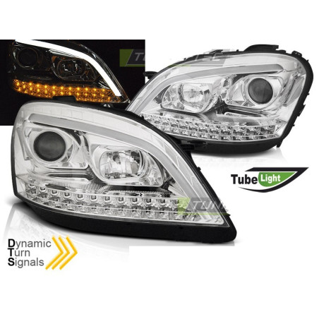 LED-Frontscheinwerfer für Mercedes W164 M-Klasse 05-07 Chrom LPMEC9