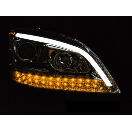 LED Headlights for Mercedes W164 M-Class 05-07 Chrome