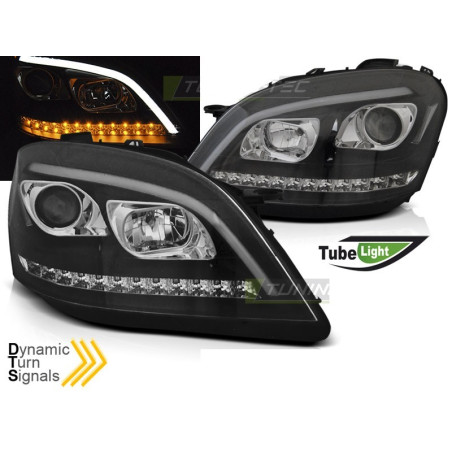 LED-Frontscheinwerfer für Mercedes W164 M-Klasse 05-07 schwarz LPMED0