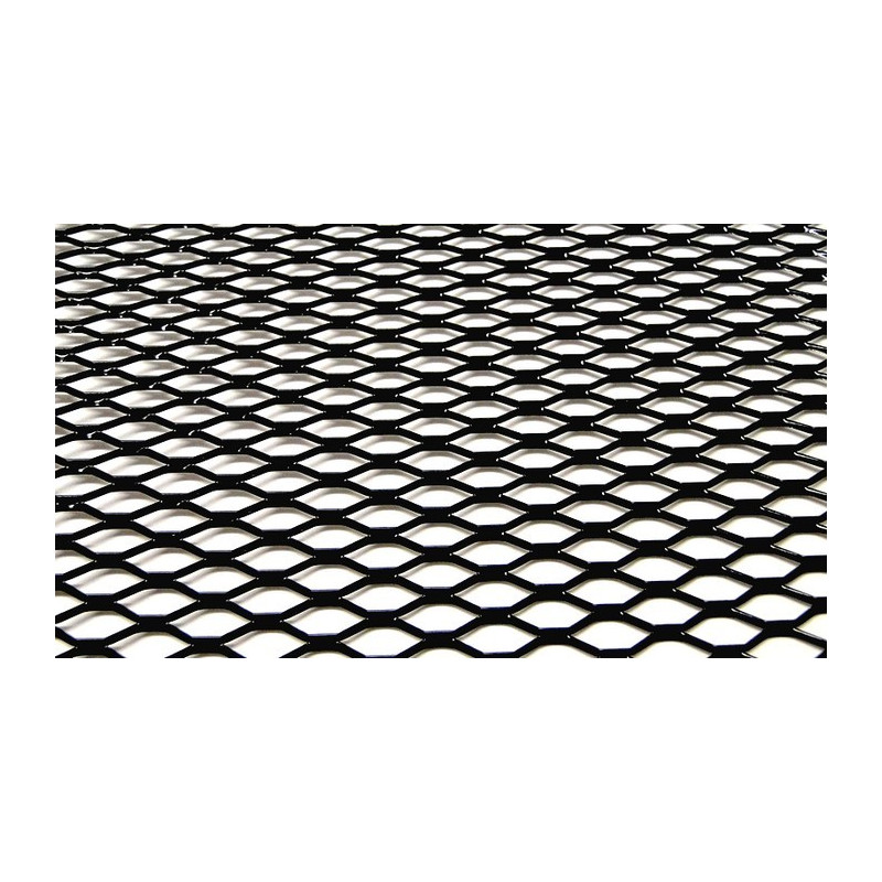 Grille anodisée aluminium noir 100 x 33 cm, maillage fin 2 x 4 m