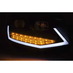 Phares Avant Tube Light Noir, clignotants dynamiques pour VW T6 2015 Phares avant