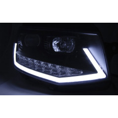 Phares Avant Tube Light Noir, clignotants dynamiques pour VW T6 2015 Phares avant