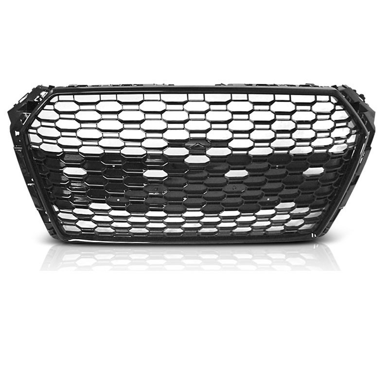 Glänzend schwarzer RS4-Look-Kühlergrill für Audi A4 B9 15-19 GRAU75