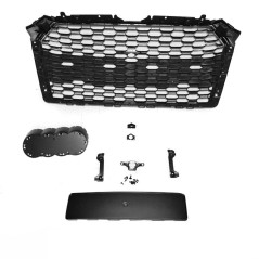 Glänzend schwarzer RS4-Look-Kühlergrill für Audi A4 B9 15-19