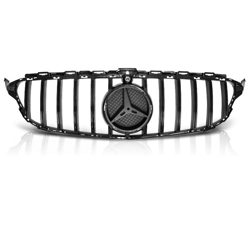 Glänzend schwarzer GTR-Look-Kühlergrill für Mercedes W205 14-18 GRME43