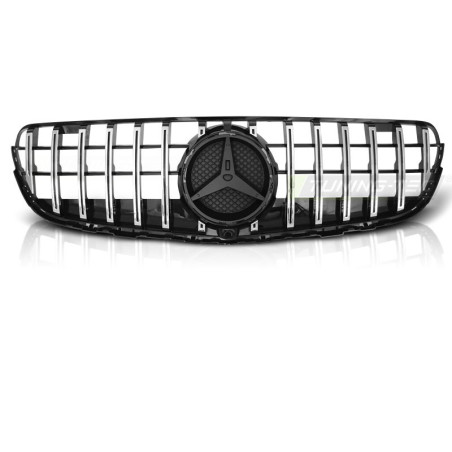 Glanzchrom/schwarzer Kühlergrill im GTR-Look für Mercedes W253 15- GRME46