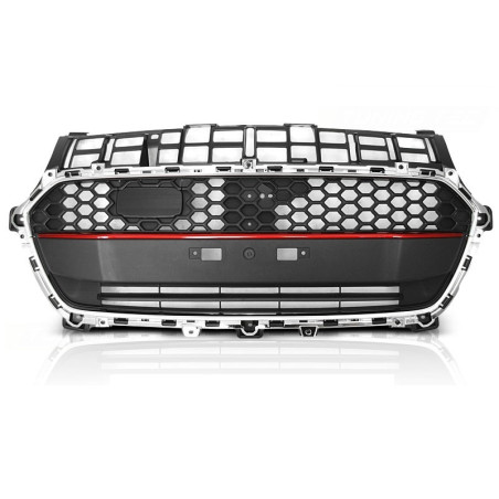 Chrom-Red-Line-Kühlergrill für Suzuki Swift VI GRSI01