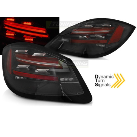 Feux arrière Noir LED Bar SEQ , clignotants dynamiques pour Pour Porsche Boxster/Cayman 987 09-12
