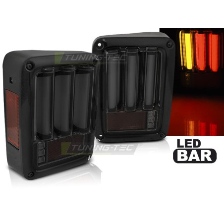 Smoked Black LED Tail Lights Bar for Chrysler Jeep Wrangler JK 07-18 LDCH21 LDCH21 239,90 €