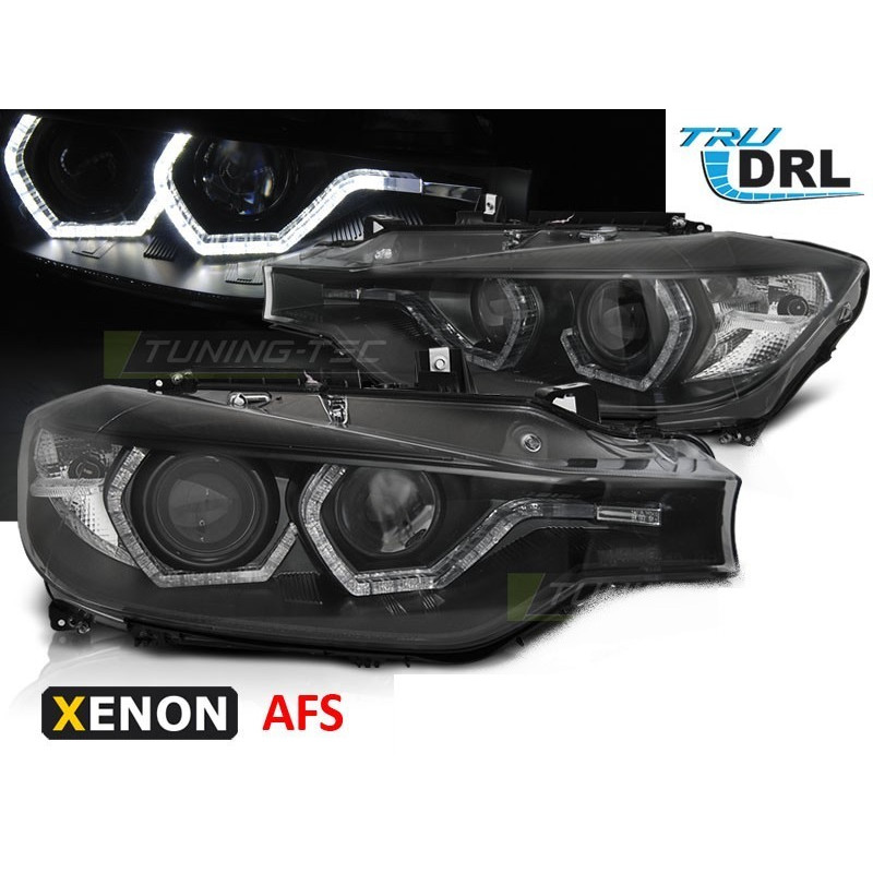 Phares Avant Angele Eyes LED Noir HID AFS DRL pour BMW F30/F31 11-15 Phares avant