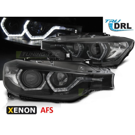 Angel Eyes LED-Scheinwerfer Schwarz HID AFS DRL für BMW F30/F31 11-15 LPBMM2