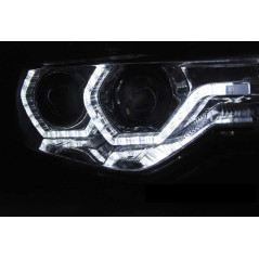 Angel Eyes LED Headlights Chrome HID AFS DRL for BMW F30/F31 11-15