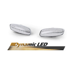 Clignotants latéraux LED dynamiques chrome pour Peugeot 207 308 / Citroen C3 C4 C5 DS3 DS4