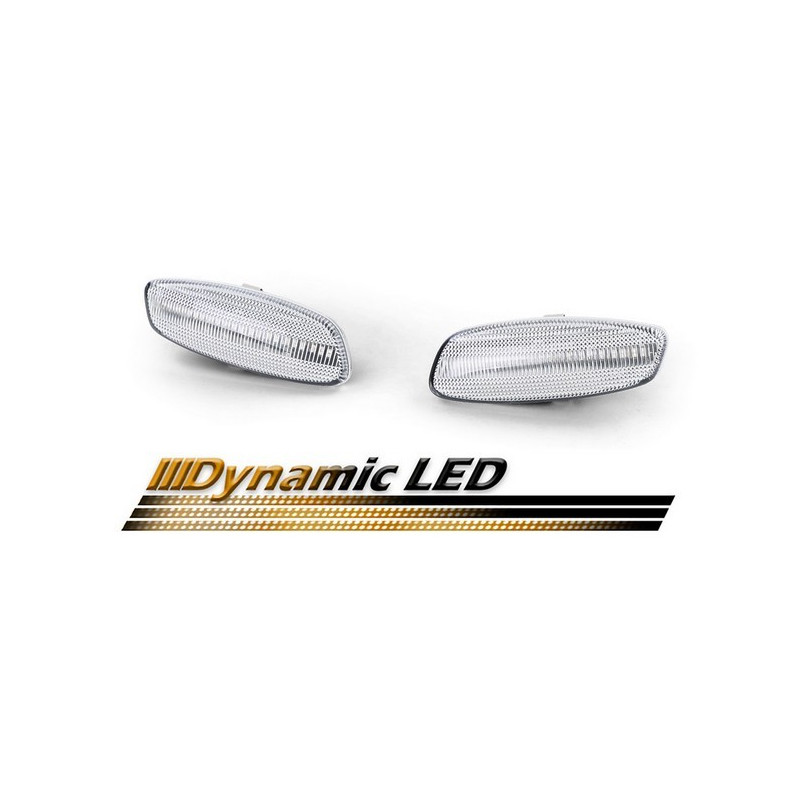 Clignotants latéraux LED dynamiques chrome pour Peugeot 207 308 / Citroen C3 C4 C5 DS3 DS4