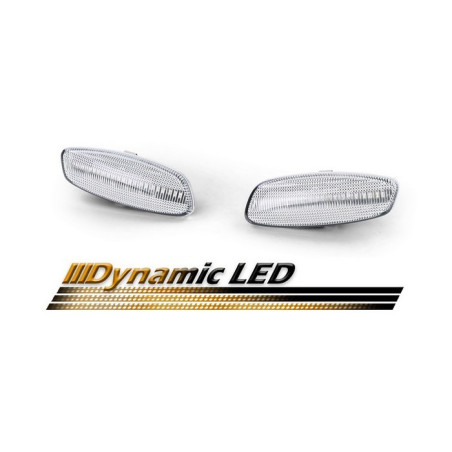 Clignotants latéraux LED dynamiques chrome pour Peugeot 207 308 / Citroen C3 C4 C5 DS3 DS4