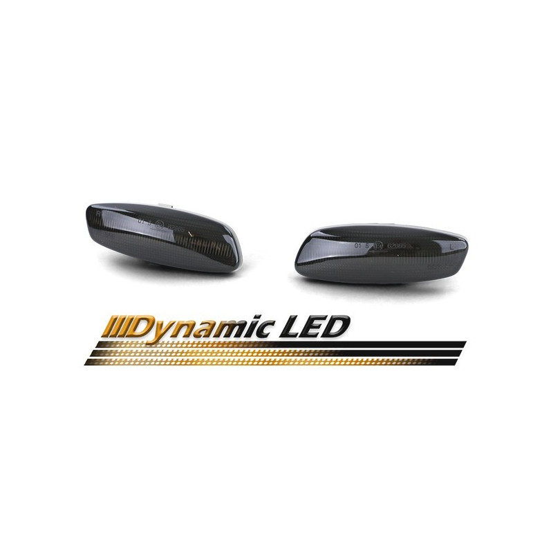 Clignotants latéraux LED dynamiques noir pour Peugeot 207 308 / Citroen C3 C4 C5 DS3 DS4 Clignotants Latéraux