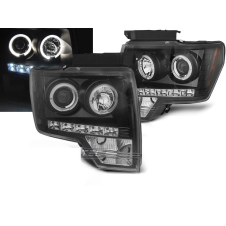 Black Angel Eyes Headlights for Ford F150 MK12 08-14 LPFO86 LPFO86 289,90 €