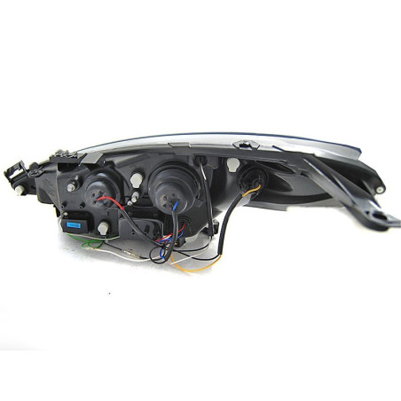 Black Daylight Front Headlights for Peugeot 207