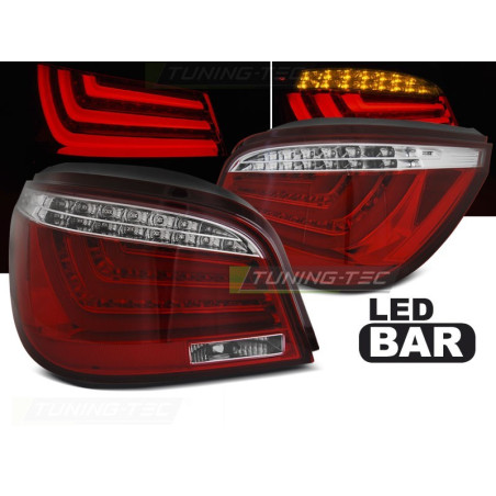 Feux Arrière Led Rouge/fumé avec clignotants dynamique pour BMW E60 03-07