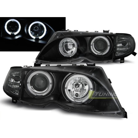 Angel Eyes Frontscheinwerfer BMW Serie 3 E46 Limousine/Touring 09.01-03.05 Schwarz LPBMA0