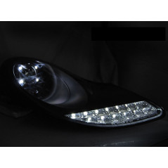 Phares avant Noir avec clignotants LED pour Porsche 911 996 Boxster 986