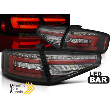 Black LED BAR SEQ Tail Lights With Dynamic Turn Signals For Audi A4 B8 12-15 LDAUH6 LDAUH6 399,90 €