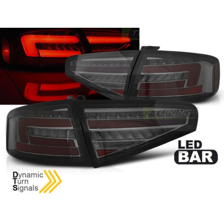 Feux arrière noir LED BAR SEQ pour Audi A4 B8 12-15