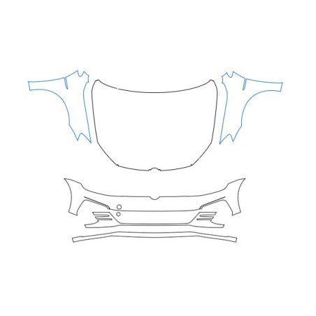 Kit Film de protection de carrosserie Face avant pour Porsche 911