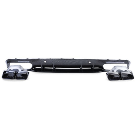 Carbon look rear diffuser with two exhaust tips for Mercedes C-Class C205 18- CP40009 CP40009 389,90 €