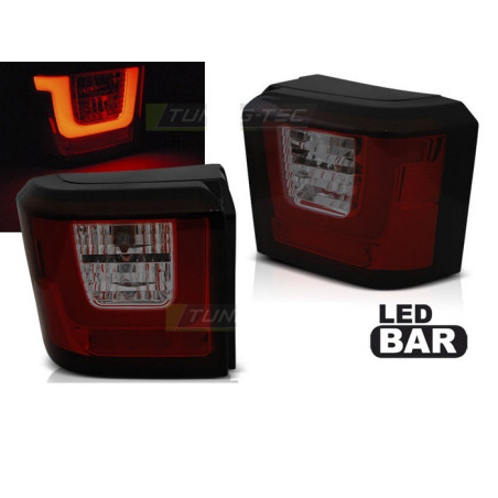 Feux Arrière Led Bar rouge/fumé pour VW T4 90-03